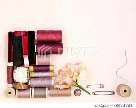 Sophisticated craft and sewing tools frame. Sophisticated craft and sewing tools frame. 73953733