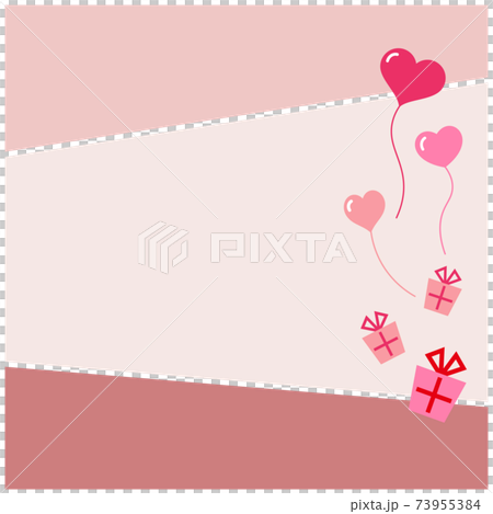 Simple valentine background with heart balloons and gift illustrations Simple valentine background with heart balloons and gift illustrations 73955384