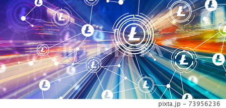 Litecoin with high speed motion blur Litecoin with high speed motion blur 73956236