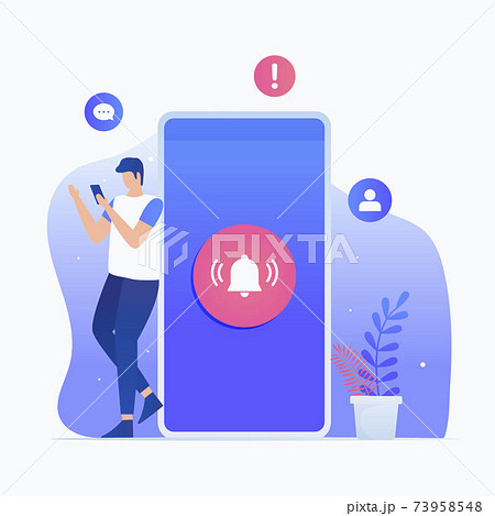 New notification illustration concept New notification illustration concept 73958548