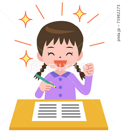 勉強する女の子 勉強する女の子 73962273