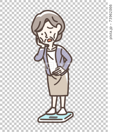 痩せすぎの心配があるおばあさん 73962866
