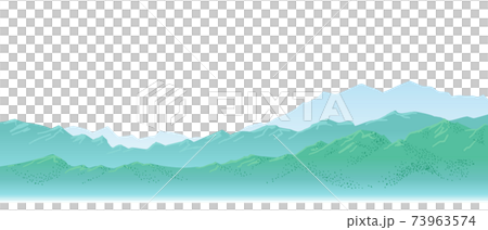 Vector illustration of green mountains where you can see high mountains in the distance Vector illustration of green mountains where you can see high mountains in the distance 73963574