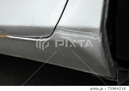 クルマのボディー傷 ダッシュボードの劣化の写真素材