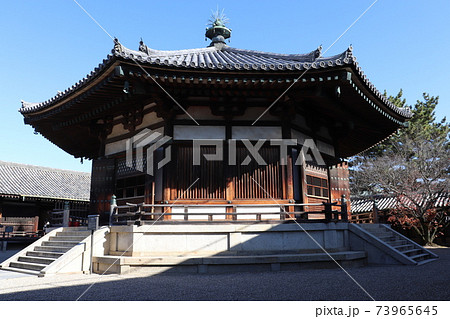 法隆寺夢殿　世界遺産　奈良県 73965645