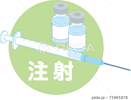 薬の小瓶と注射器 73965878