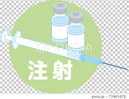 薬の小瓶と注射器 73965878