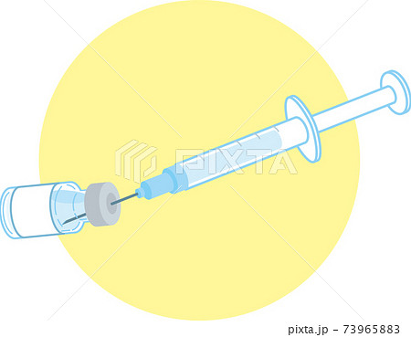 薬の小瓶と注射器 73965883