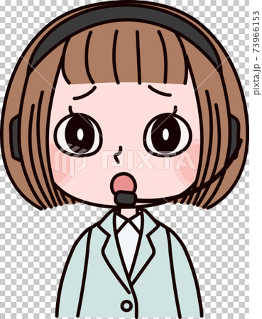 コールセンター、オペレーターの女性 73966153