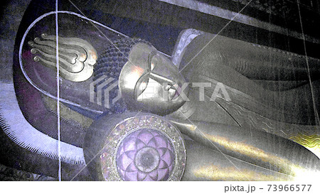 ラジャ・マハー・ヴィハーラ寺院の巨大寝仏像,スリランカ ラジャ・マハー・ヴィハーラ寺院の巨大寝仏像,スリランカ 73966577