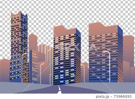 夕方のビル街 73966893