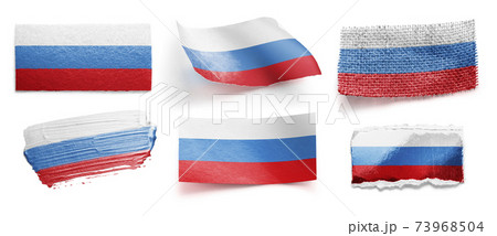 Set of the national flag of Russia on a white background Set of the national flag of Russia on a white background 73968504