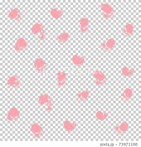 手描きの掠れたドット　ピンク 73971100