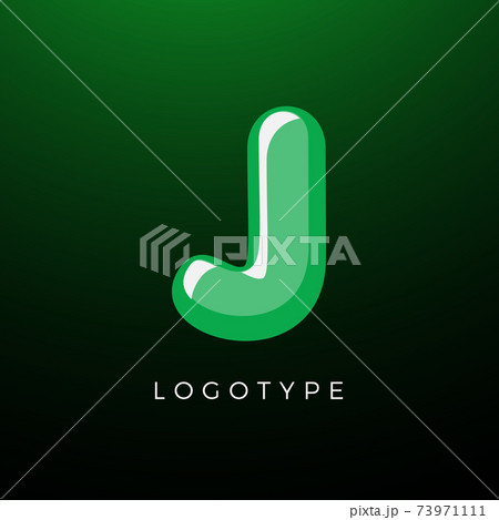 3D playful Letter J, Kids and joy style symbol for school, preschool, comic book, kids zone decoration, festive or baby game logo template. Vector typography design for logotype and monogram 73971111