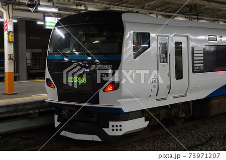 東海道本線　257系特急踊り子号　熱海駅 73971207