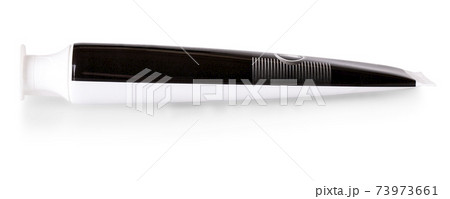 close up of a black tube isolated on white background 73973661