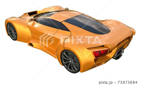 Conceptual orange racing cars. 3d illustration. Conceptual orange racing cars. 3d illustration. 73973684