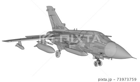 Military jet fighter silhouettes. Image of aircraft in contour drawing lines. The internal structure of the aircraft. 3d rendering 73973759