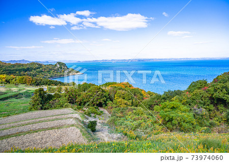 香川県、豊島、海、快晴 香川県、豊島、海、快晴 73974060