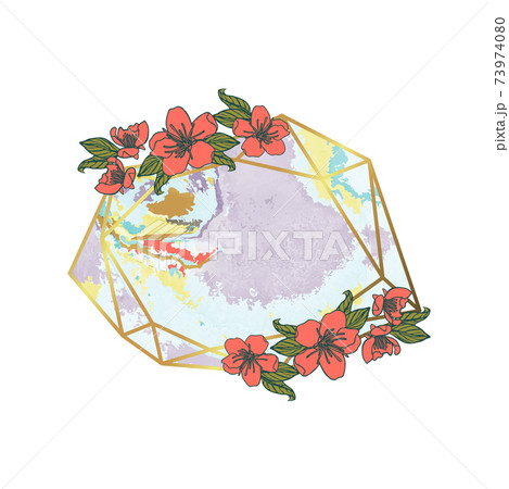 Polygonal garland, vintage geometric frame. isolated on white background. Polygonal garland, vintage geometric frame. isolated on white background. 73974080