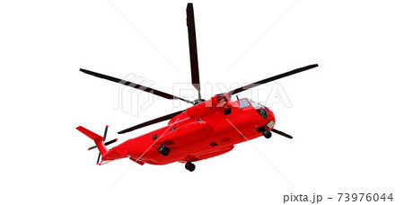 Rescue helicopter on white background. 3d illustration. Rescue helicopter on white background. 3d illustration. 73976044