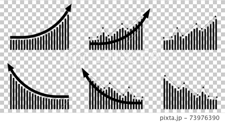 Arrow graph UP set black 73976390