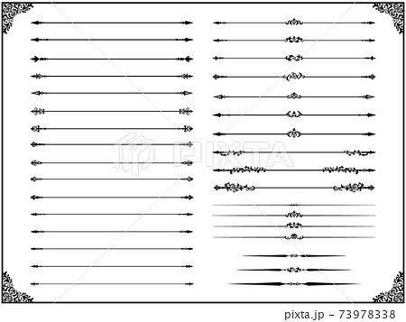 洋風の槍状の仕切り線装飾セット 73978338