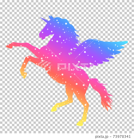 ユニコーン イラスト 虹色のイラスト素材 [73978341] - PIXTA