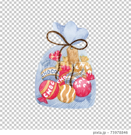 手描き水彩 | チョコレート プレゼント イラスト 73978846