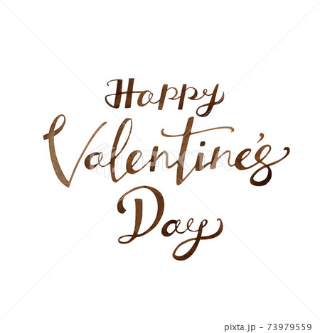 手描き水彩 | Valentine 文字 イラスト 73979559