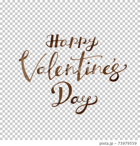 手描き水彩 | Valentine 文字 イラスト 73979559