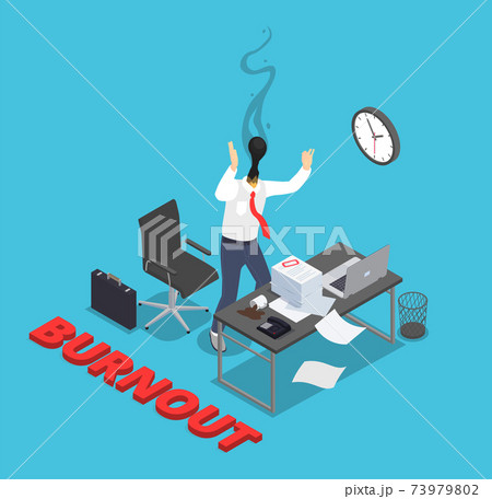 Professional Working Burnout Composition 73979802