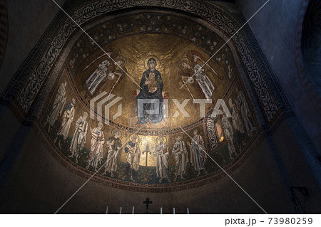 Triest Italy San Giusto Church  mosaic 73980259