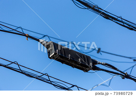 電線 電柱 電線 電柱 73980729