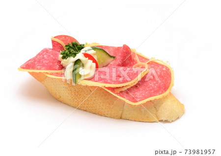 Traditional czech snack called chlebicek Traditional czech snack called chlebicek 73981957