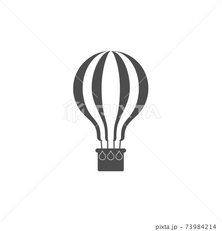Air balloon icon, flat hot air balloon sign. Vector illustration. 73984214