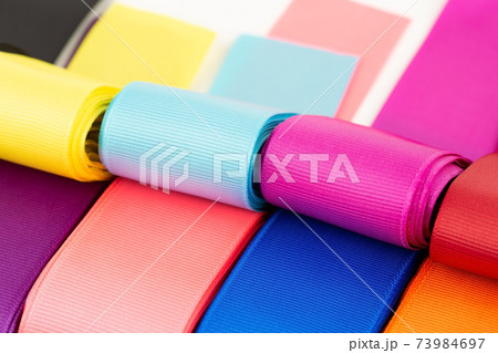 Colorful grosgrain ribbons 73984697