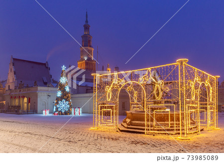Poznan. Old Town Square at blue hour. Poznan. Old Town Square at blue hour. 73985089