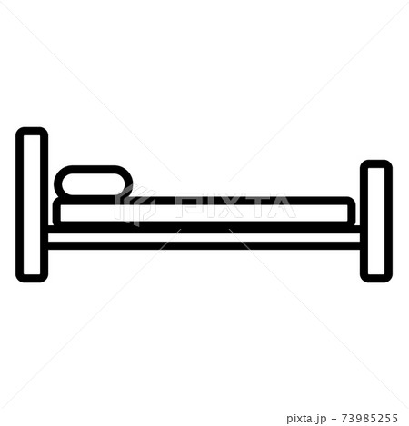 Bed icon on white. Bed icon on white. 73985255
