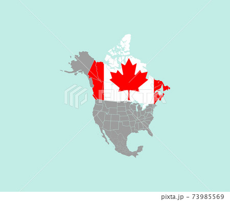 Canada on North America map vector. Vector illustration. Canada on North America map vector. Vector illustration. 73985569