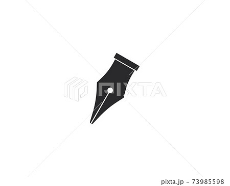 Fountain pen nib, signature icon. Vector illustration. Fountain pen nib, signature icon. Vector illustration. 73985598