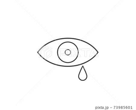 Tear, cry eye icon. Vector illustration, flat. Tear, cry eye icon. Vector illustration, flat. 73985601