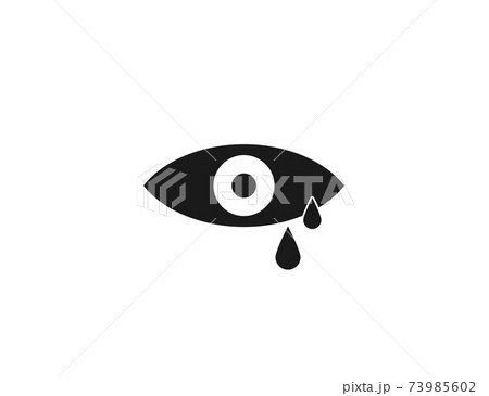 Tear, cry eye icon. Vector illustration, flat. Tear, cry eye icon. Vector illustration, flat. 73985602