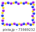 パンジーの花柄フレーム 73989232