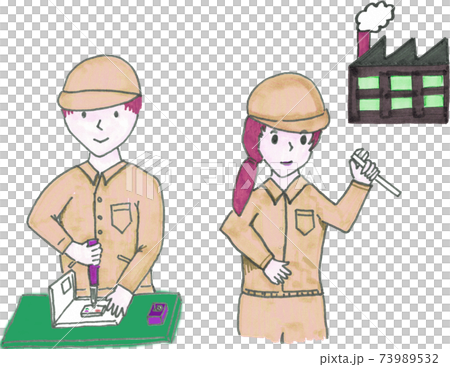 在製造工廠工作的人 73989532