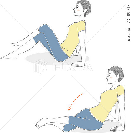 ストレッチのイラスト素材
