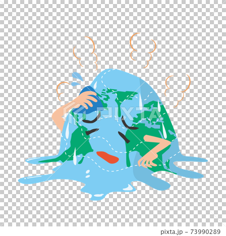 Earth character that melts due to global warming 73990289