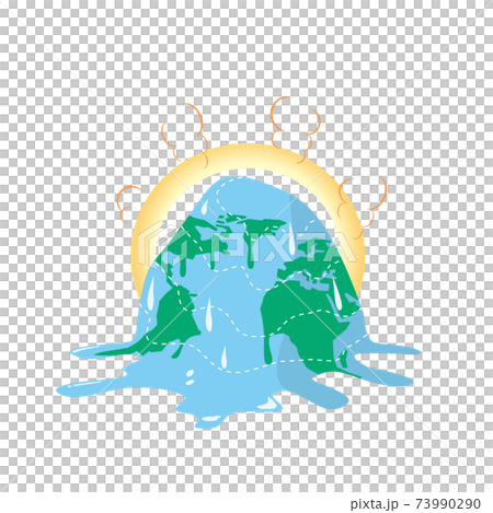 Image of the earth melting due to global warming 73990290