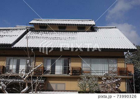 寒波襲来　美祢市湯ノ口温泉　冬の天宿の杜「桂月」 73990326