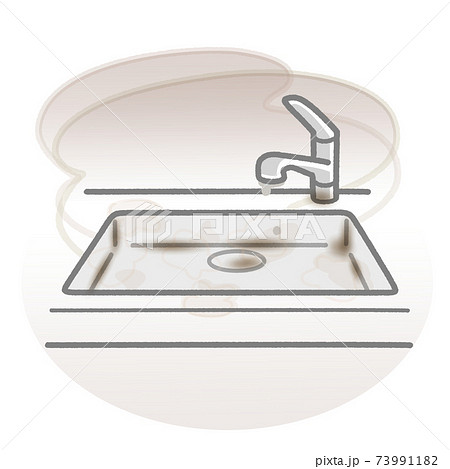 汚れたシンクのイラスト素材